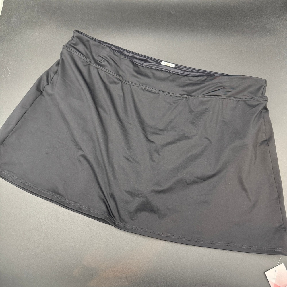 Lands'‎ End Women's Plus Black Mini Swim Skirt Size 18